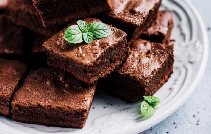 Brownie de plátano y chocolate  