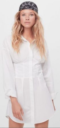 Camisa vestido popelín Bershka