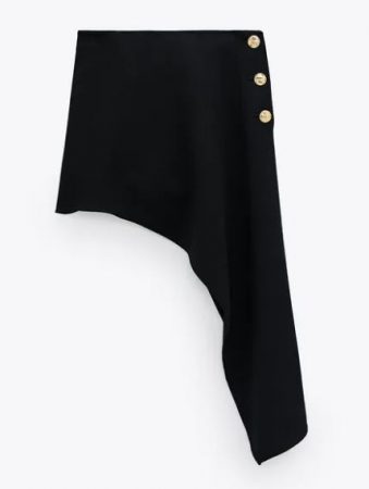 Prendas de Zara que será tendencia este otoño 22 Merca2.es FALDA ASIMÉTRICA BOTONES