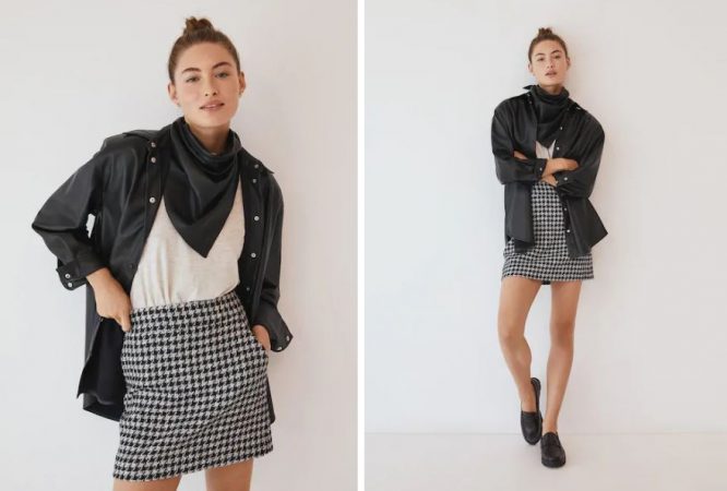 Minifalda vichy textura 