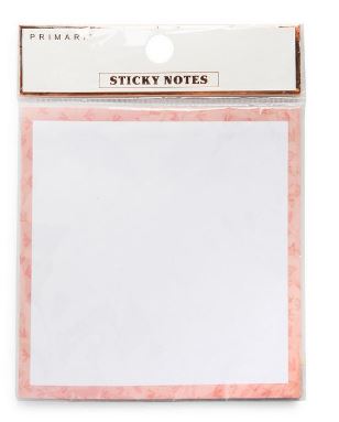 Notas adhesivas con borde de flores rosas Primark 