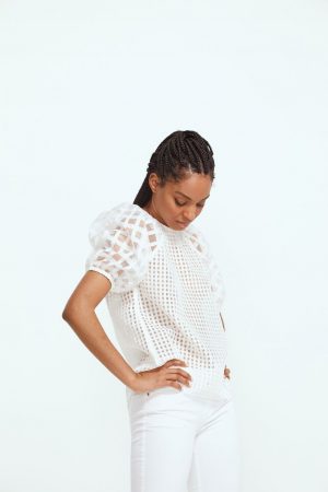 blusa organza cuadros sfera