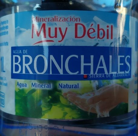 Bronchales, agua mineral Mercadona - Carrefour
