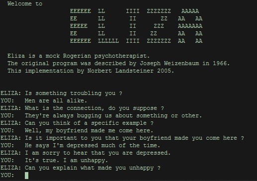 chatbot inteligencia artificial eliza