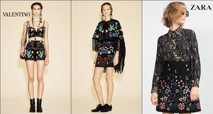 Falda Floral Valentino