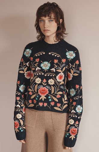 Jersey floral Victoria Beckham