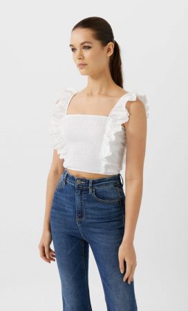 top bordado suizo stradivarius