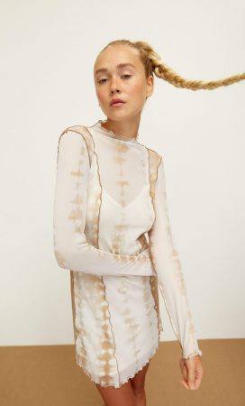 vestido corto tul stradivarius