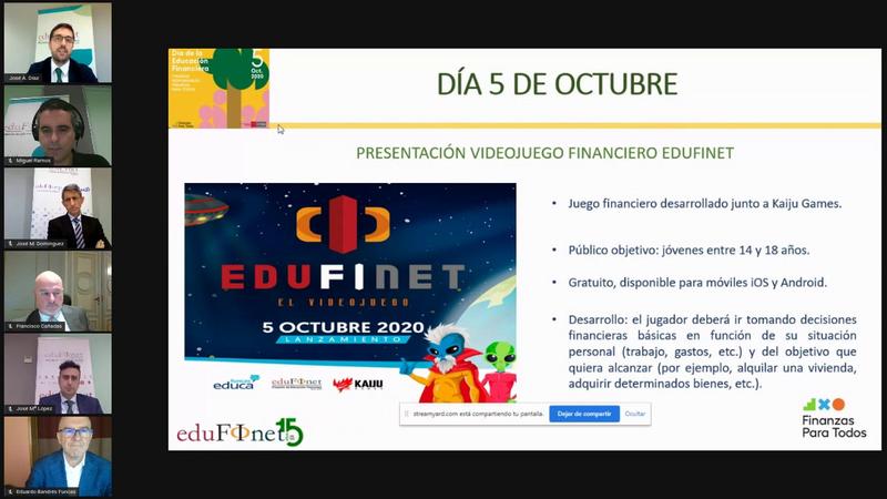 El Proyecto Edufinet se suma a la Semana Nacional de la Educación Financiera