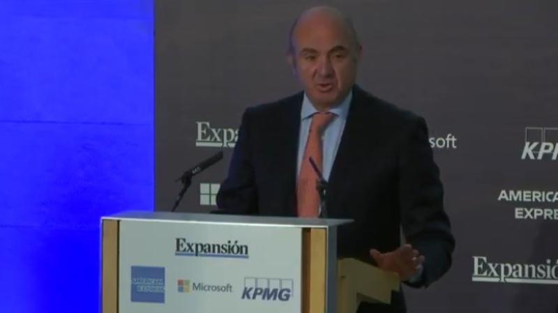 Guindos alerta a Sabadell y Santander del riesgo de un Brexit sin acuerdo