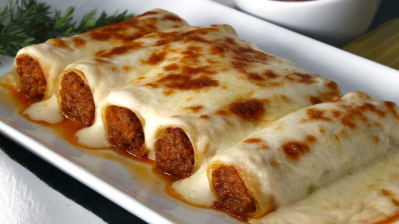 relleno de carne para canelones -receta con bechamel