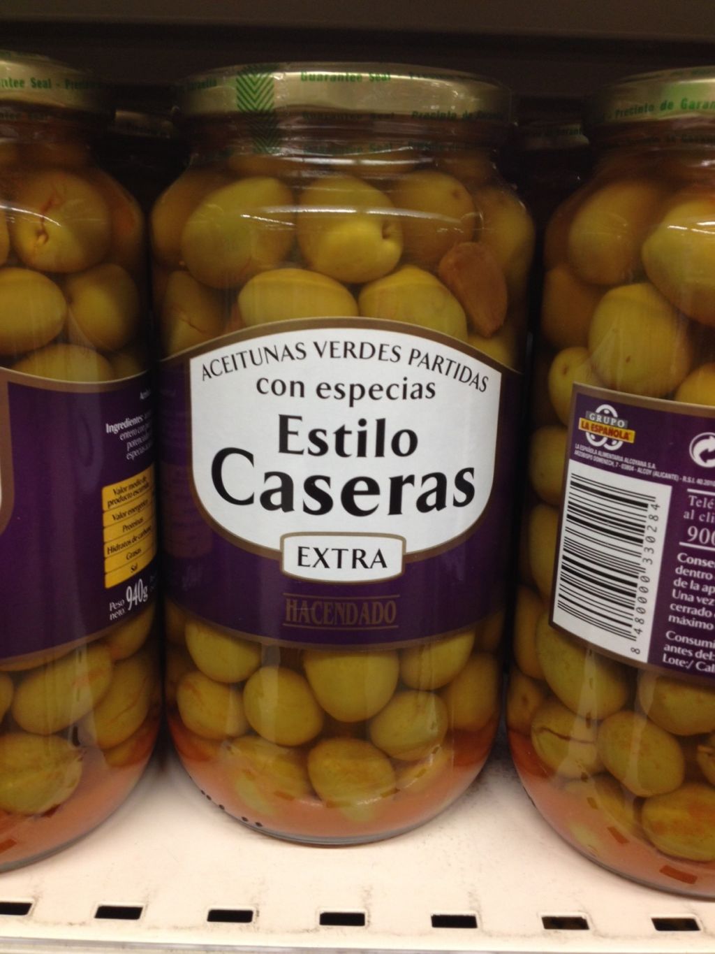 aceitunas hacendado Mercadona