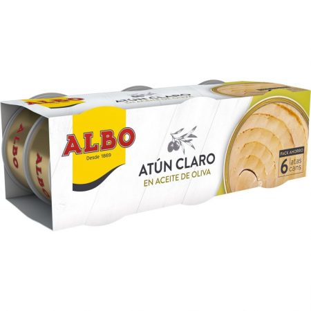 latas de atún Albo de oferta en el supermercado al 70% descuento