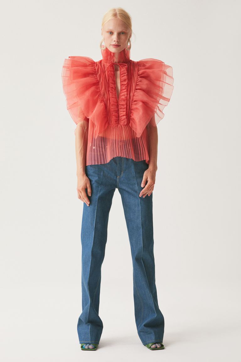 pantalones high wide leg jeans de h&m