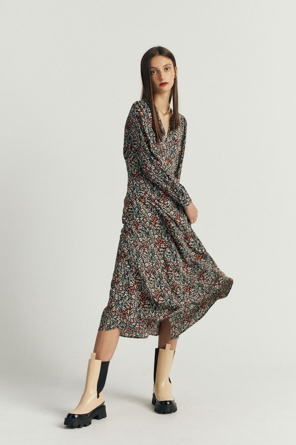 vestido frunce