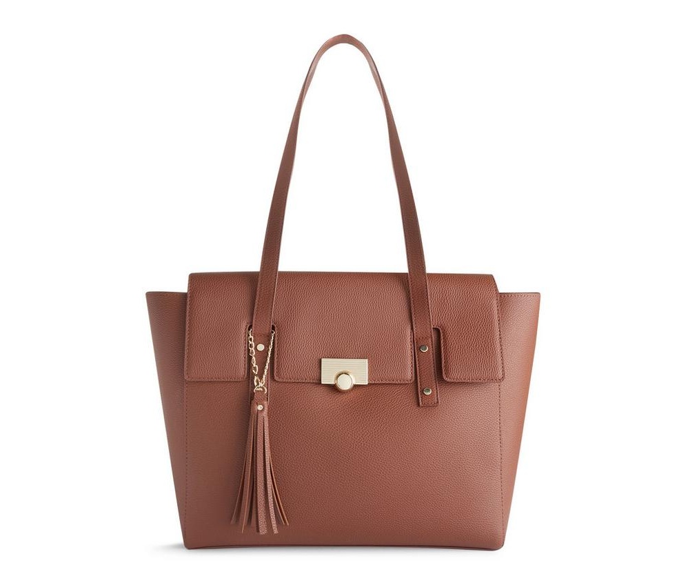 bolso tote marron 