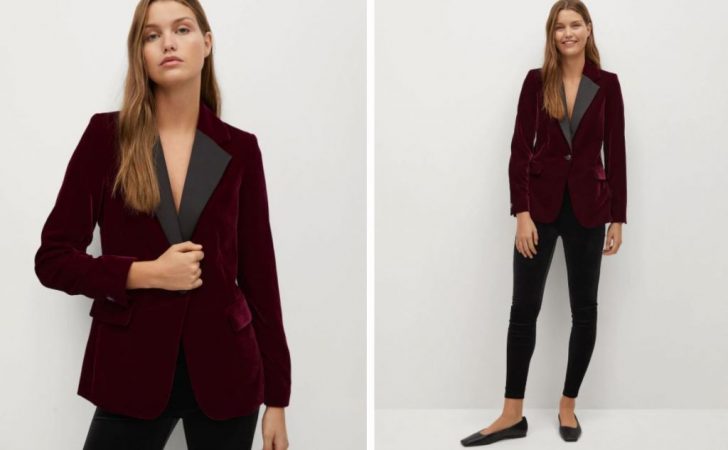 chaqueta mango terciopelo otoño