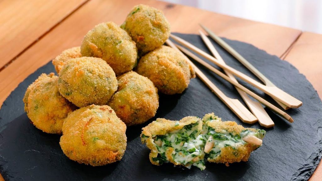 croquetas espinacas pasas y piñones