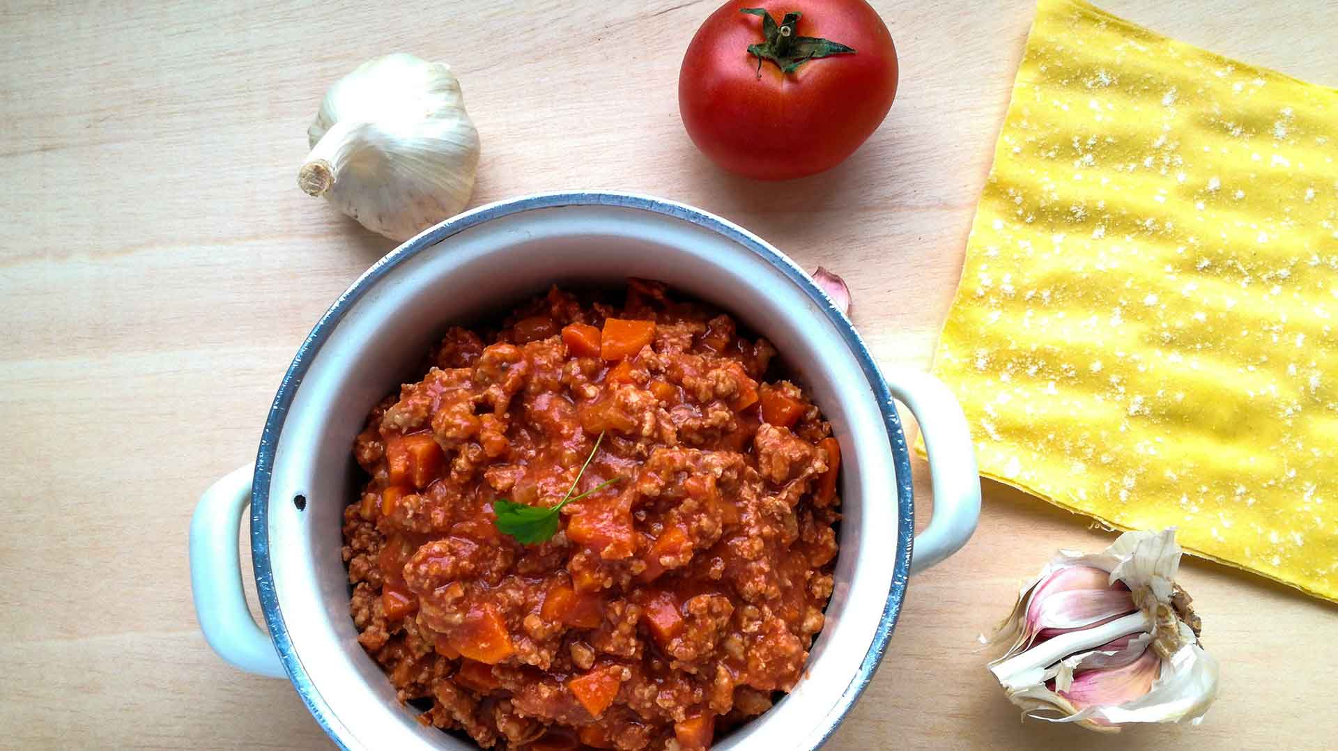 ingredientes para lasaña sin horno