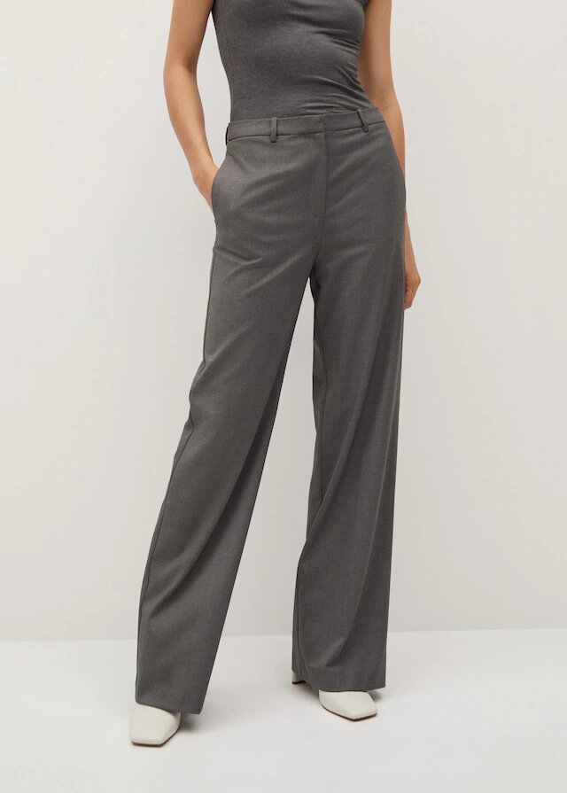 pantalon recto traje mango