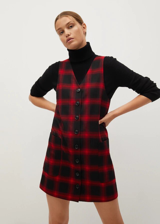 vestido cuadros