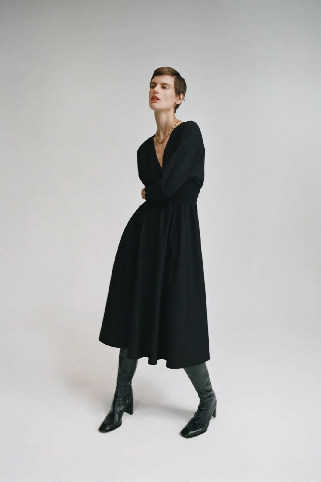 vestido midi zara