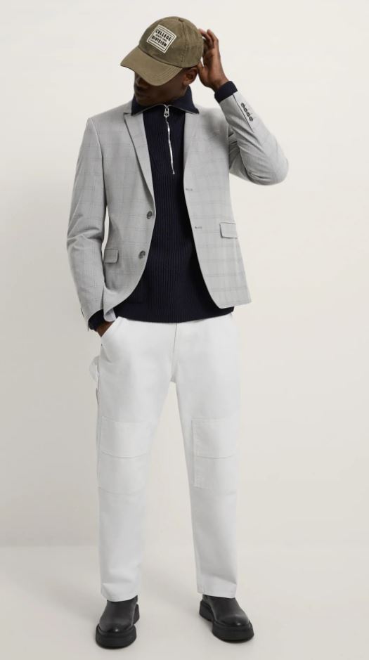 Zara BLAZER CONJUNTO ESTRUCTURA CUADROS hombre Merca2.es