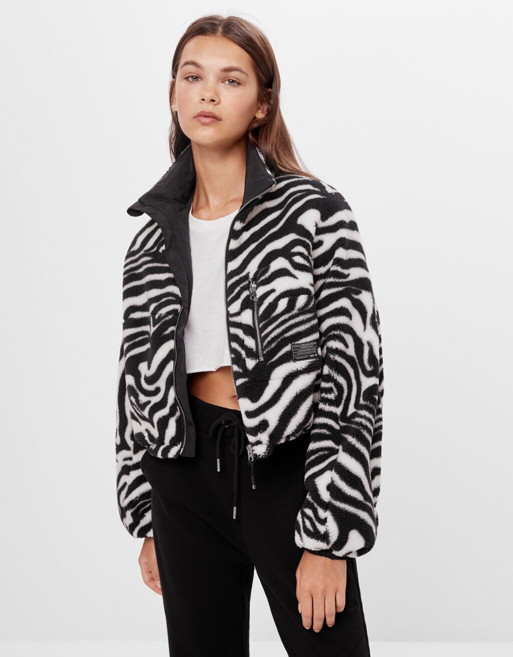 chaqueta borrego bershka