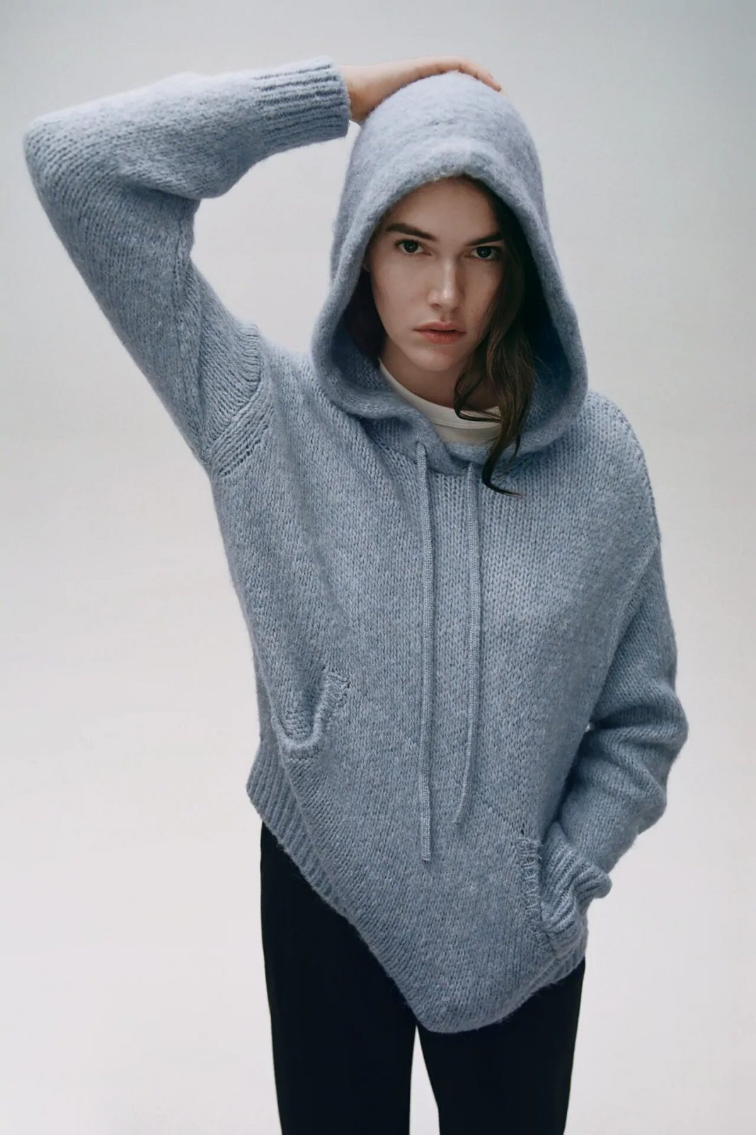 sudadera de punto oversize zara