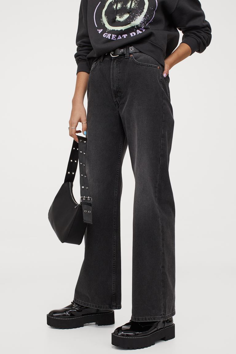 wide high jeans h&m