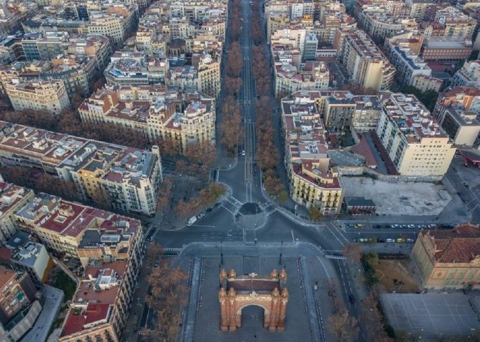Vista del Arc del Triunf de Barcelona