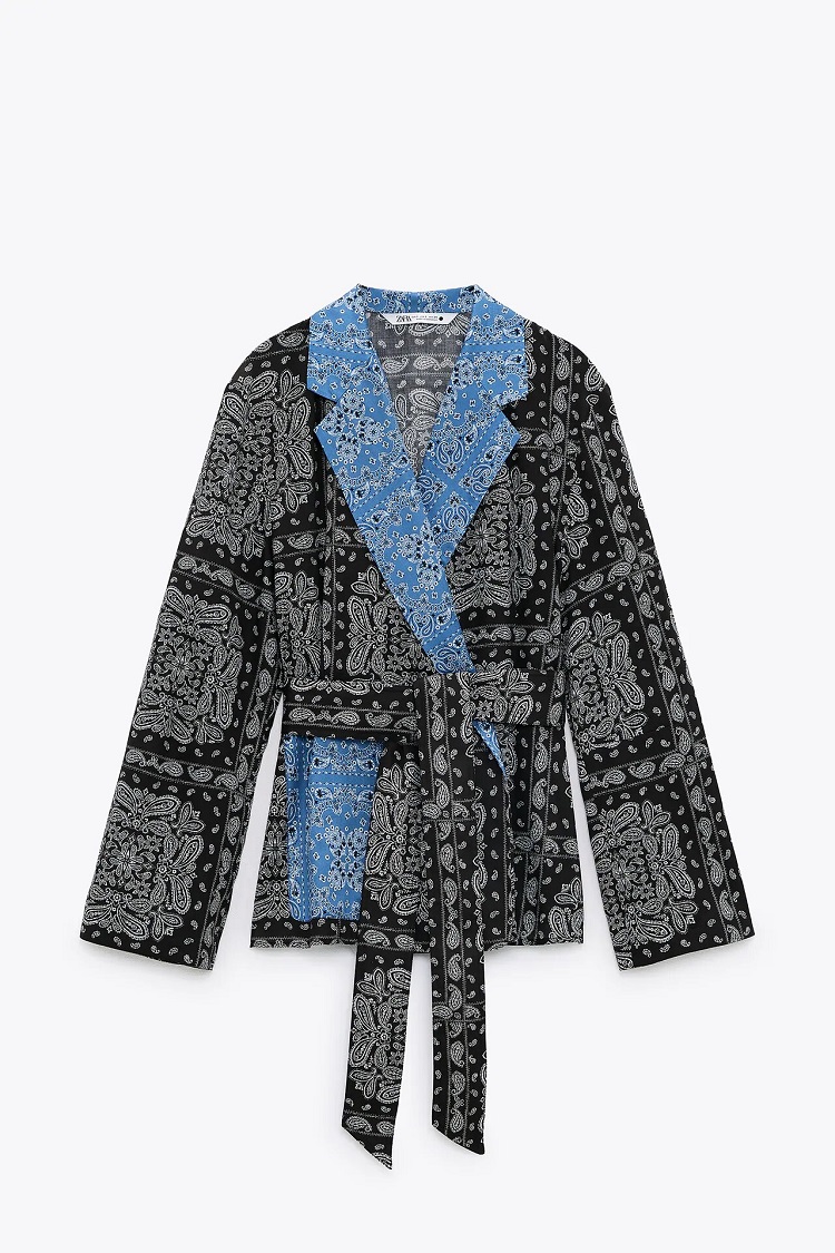Zara blusa cruzada estampada Merca2.es