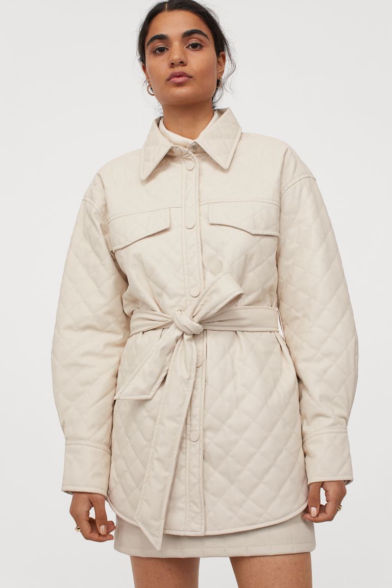 chaqueta camisera guateada h&M