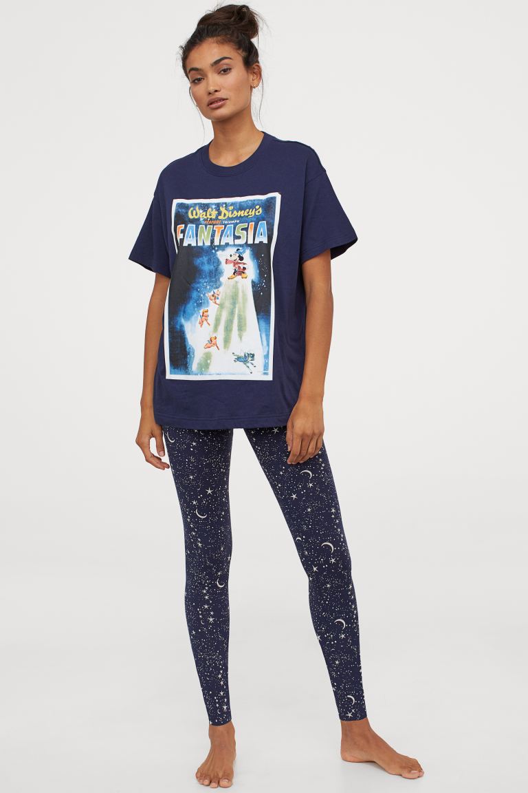 conjunto camiseta leggigng fantasia