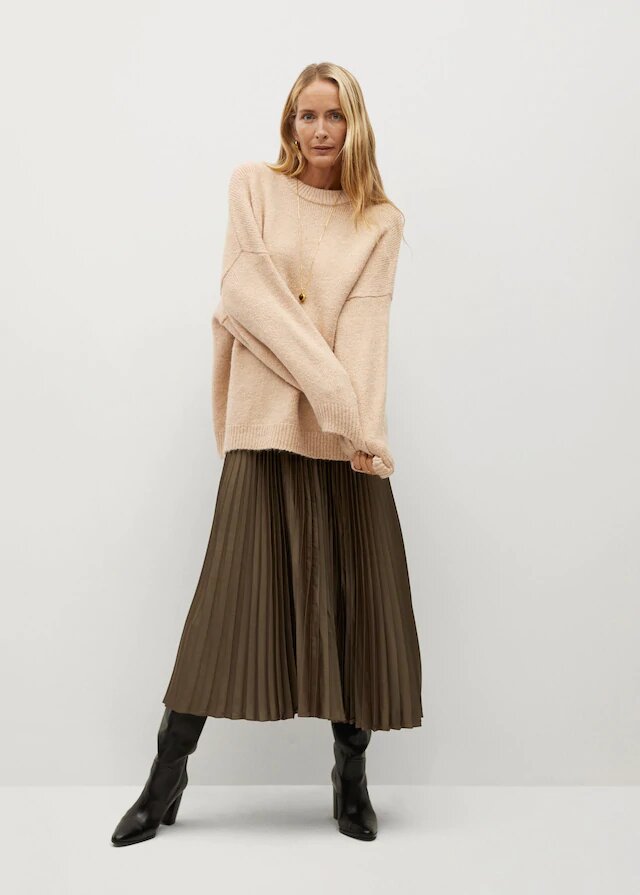 jersey punto oversize mango