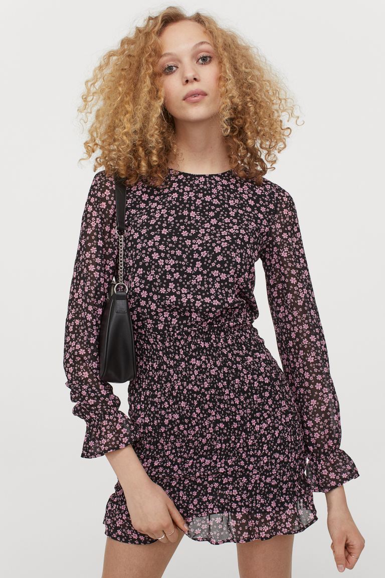 vestido floral h&m