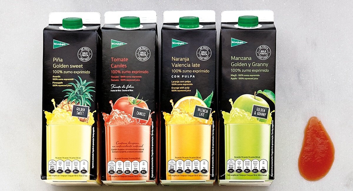 Así son los zumos ‘Pura Fruta’ de El Corte inglés con el 100% de fruta