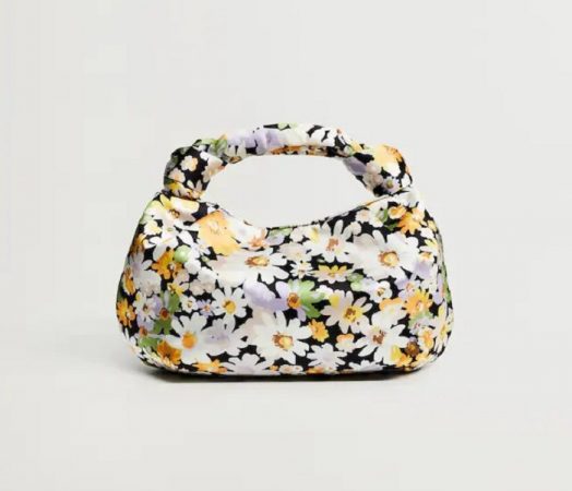 bolso estampado floral mango