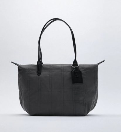 bolso shopper pespuntes zara