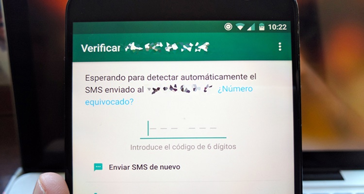 Código verificación SMS robar cuenta Whatsapp