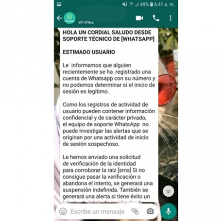 Perder control acceso Whatsapp