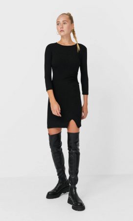 vestido abertura stradivarius