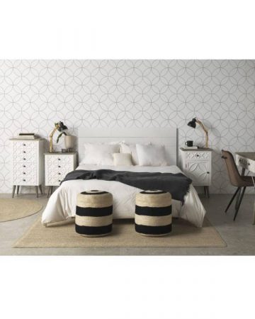Los Puffs Yute Bicolor natural Black