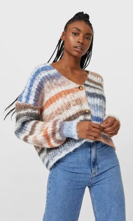 chaqueta punto multicolor