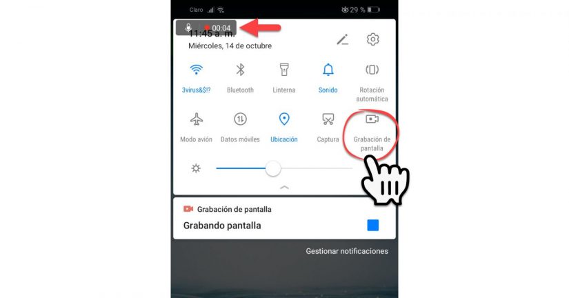 grabar pantalla en android