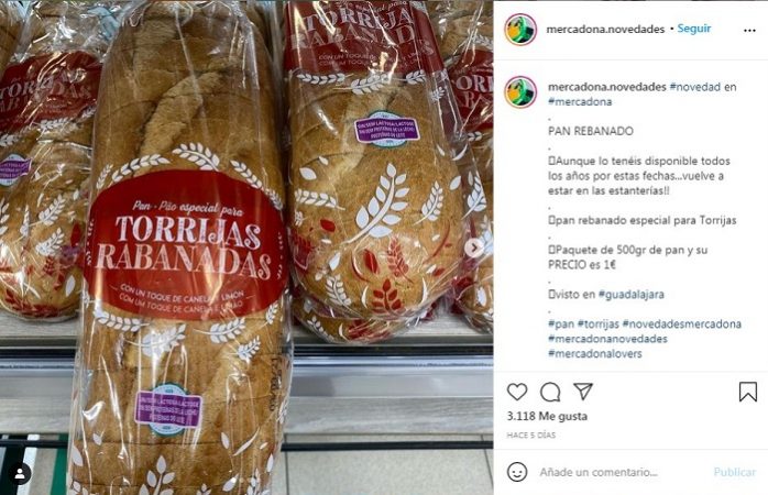 pan para torrijas de mercadona