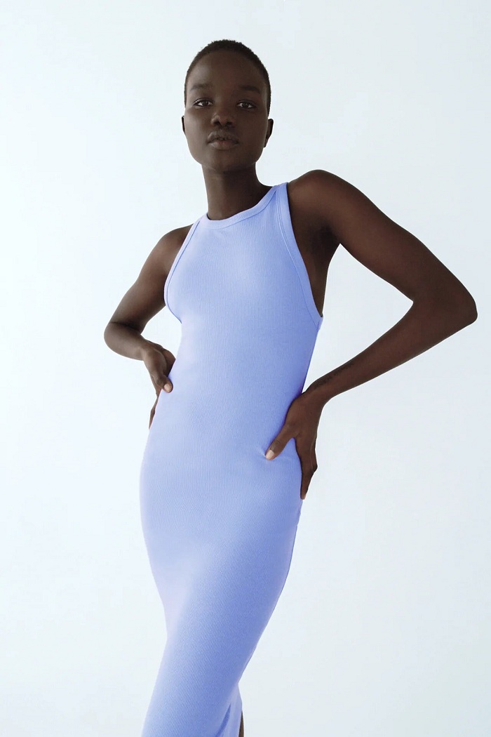 vestido rib zara