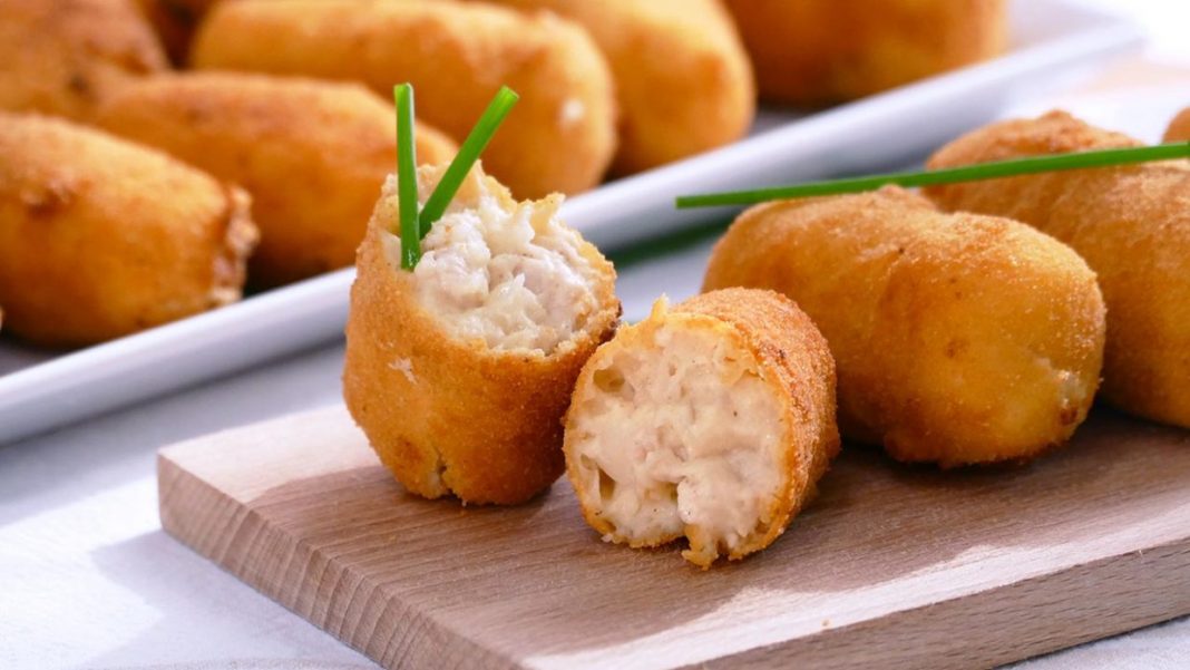 bechamel cremosa croquetas de bacalao