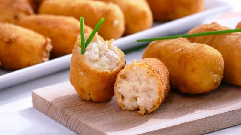 bechamel cremosa croquetas de bacalao