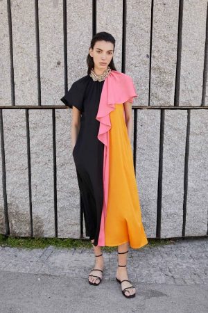 Vestido color block